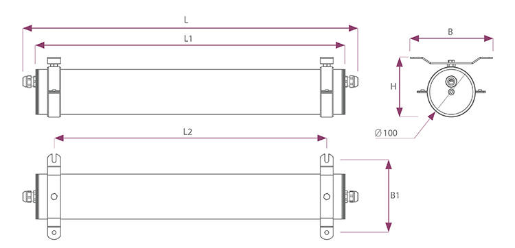 INS242LED dimensions