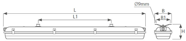 INX230LED wymiary