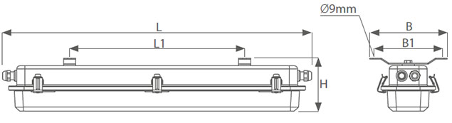 INX340LED wymiary